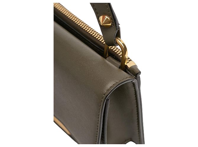Borsa a mano mini in pelle verde con chiusura a teschio Alexander McQueen Verde oliva - vista 8