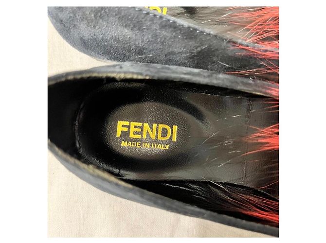 Fendi Wildleder Ballerinas für Mädchen Blau - Ansicht 2