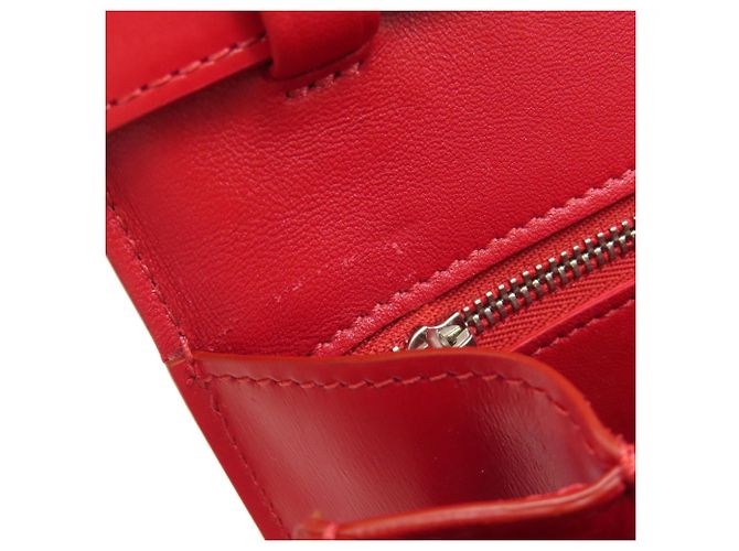 Céline Borsa a Spalla Celine Classic Box in Pelle di Vitello Rossa Rosso - vista 12