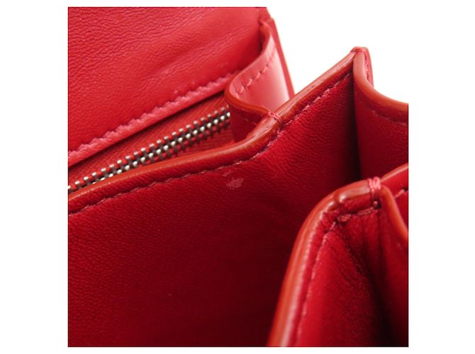 Céline Borsa a Spalla Celine Classic Box in Pelle di Vitello Rossa Rosso - vista 13