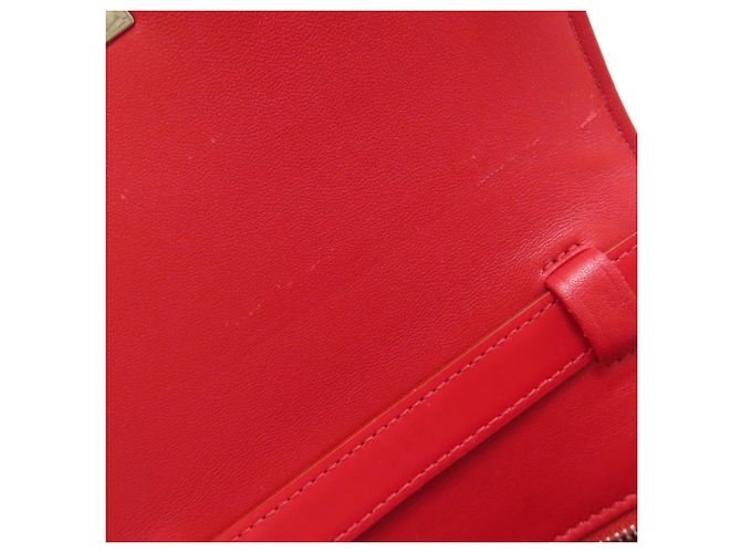 Céline Borsa a Spalla Celine Classic Box in Pelle di Vitello Rossa Rosso - vista 14