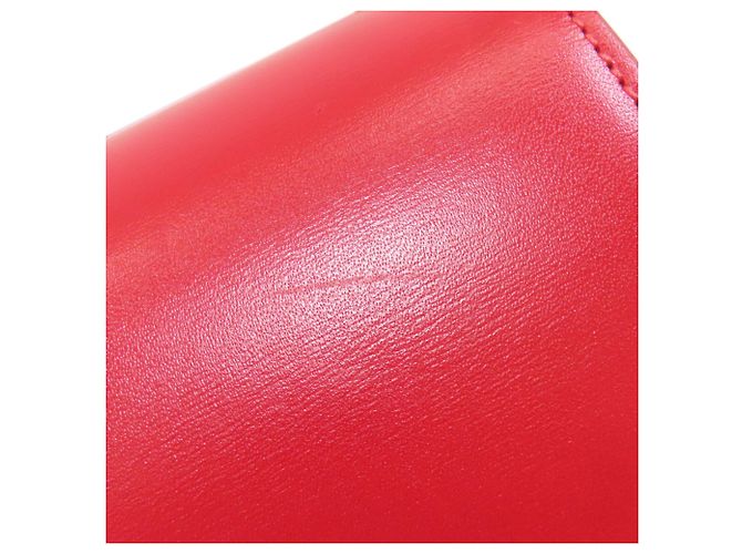 Céline Borsa a Spalla Celine Classic Box in Pelle di Vitello Rossa Rosso - vista 18