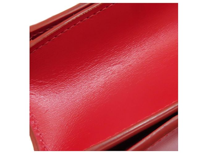 Céline Borsa a Spalla Celine Classic Box in Pelle di Vitello Rossa Rosso - vista 20