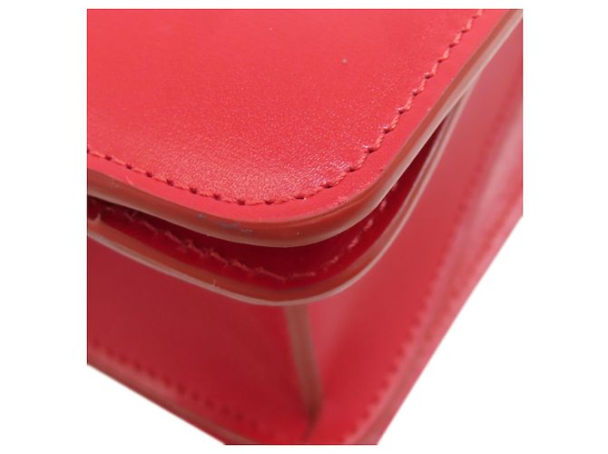 Céline Borsa a Spalla Celine Classic Box in Pelle di Vitello Rossa Rosso - vista 25