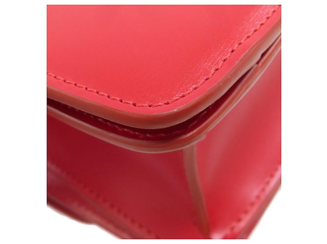 Céline Borsa a Spalla Celine Classic Box in Pelle di Vitello Rossa Rosso - vista 26