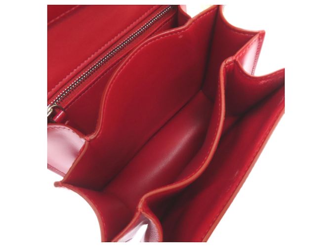 Céline Borsa a Spalla Celine Classic Box in Pelle di Vitello Rossa Rosso - vista 5