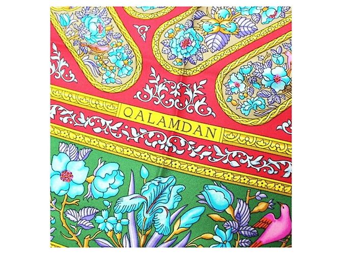 Foulard in seta Hermès - Kare 90 Multicolore Blu navy - vista 7