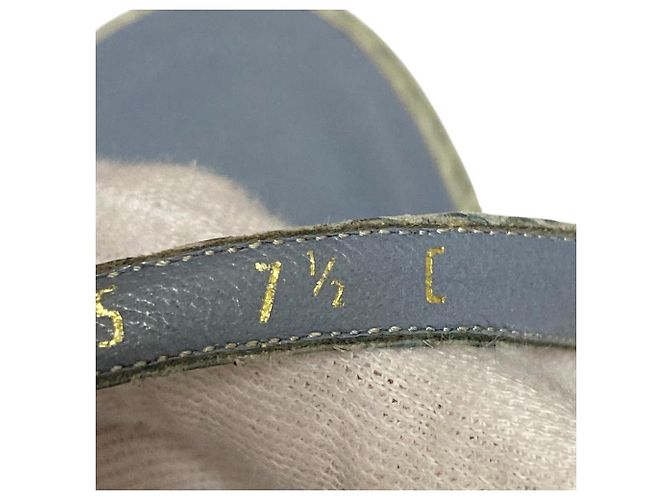 Sandali in Python Salvatore Ferragamo Blu - vista 10