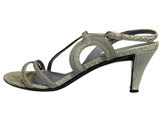 Sandali in Python Salvatore Ferragamo Blu - vista 4