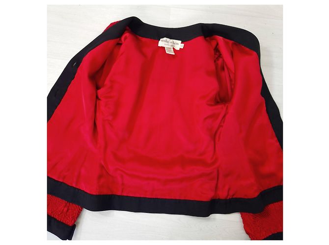 Mila Shön Vintage Mila Schon geprägte Jacke Schwarz Rot - Ansicht 10