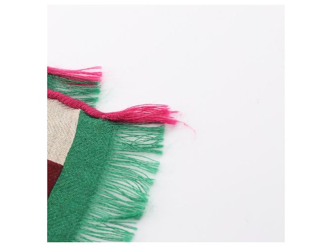 Stola in seta e cashmere Cheval à la Couverture di Hermès Multicolore Beige - vista 6
