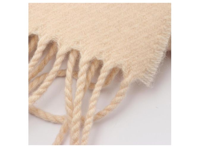 Cashmere-Schal von Hermès Beige Gelb Marineblau - Ansicht 6
