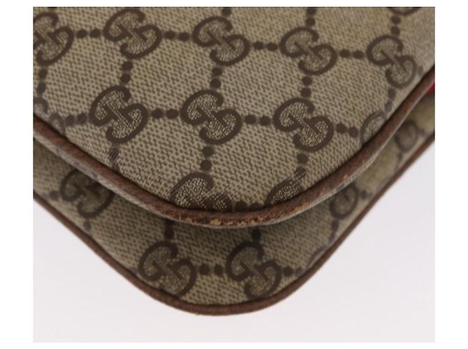 Borsa Sherry Line GG Supreme Web di GUCCI in PVC beige e oro 904 02 043 Auth ka921 D'oro - vista 14