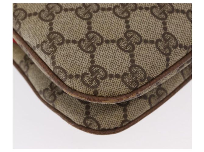 Borsa Sherry Line GG Supreme Web di GUCCI in PVC beige e oro 904 02 043 Auth ka921 D'oro - vista 15