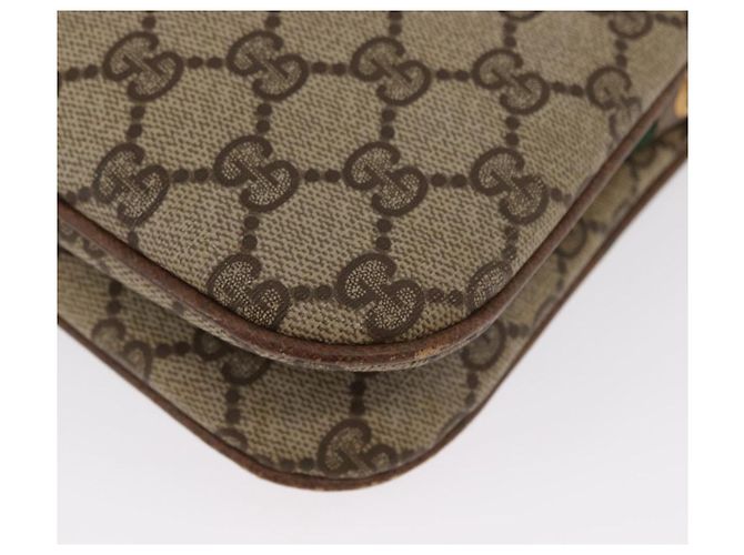 Borsa Sherry Line GG Supreme Web di GUCCI in PVC beige e oro 904 02 043 Auth ka921 D'oro - vista 16