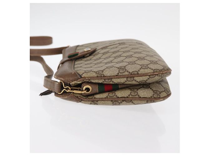 Borsa Sherry Line GG Supreme Web di GUCCI in PVC beige e oro 904 02 043 Auth ka921 D'oro - vista 4
