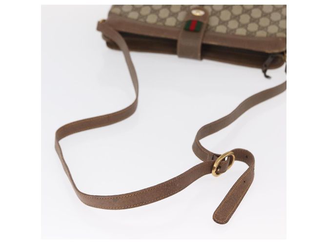 Borsa Sherry Line GG Supreme Web di GUCCI in PVC beige e oro 904 02 043 Auth ka921 D'oro - vista 7