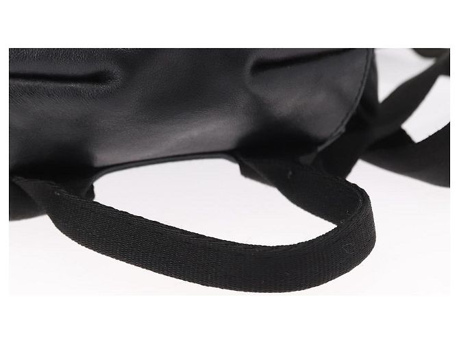 Zaino Gancini in nylon nero e argento Salvatore Ferragamo Auth 155204 - vista 7