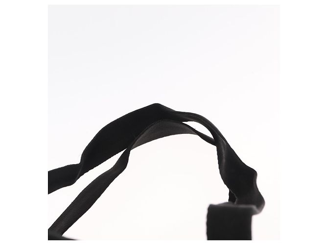 Zaino Gancini in nylon nero e argento Salvatore Ferragamo Auth 155204 - vista 9