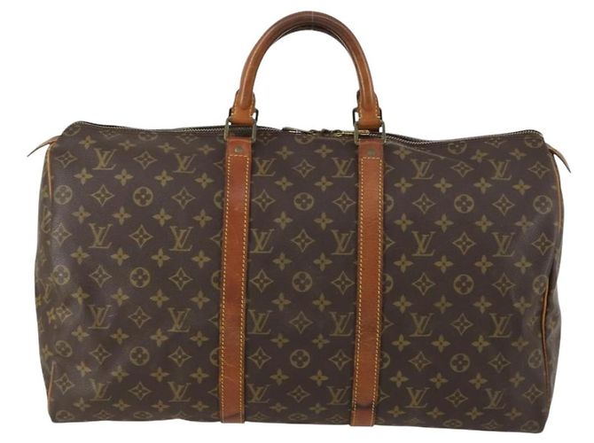 LOUIS VUITTON Borsa Boston Monogram Keepall 50 M41426 LV Auth 155487 Monogramma - vista 13