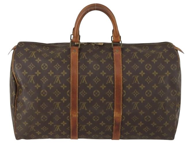 LOUIS VUITTON Borsa Boston Monogram Keepall 50 M41426 LV Auth 155487 Monogramma - vista 2
