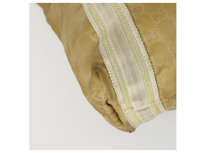 Borsa a mano GG Canvas Gucci in nylon beige 189669 Auth ti3521 - vista 14