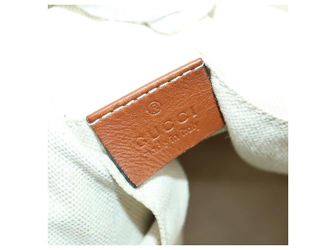 Borsa a mano GG Canvas Gucci in nylon beige 189669 Auth ti3521 - vista 19
