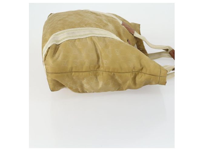 Borsa a mano GG Canvas Gucci in nylon beige 189669 Auth ti3521 - vista 3