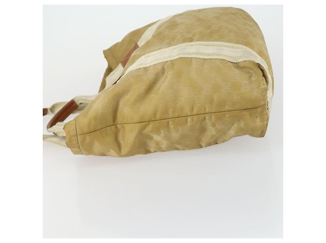 Borsa a mano GG Canvas Gucci in nylon beige 189669 Auth ti3521 - vista 4
