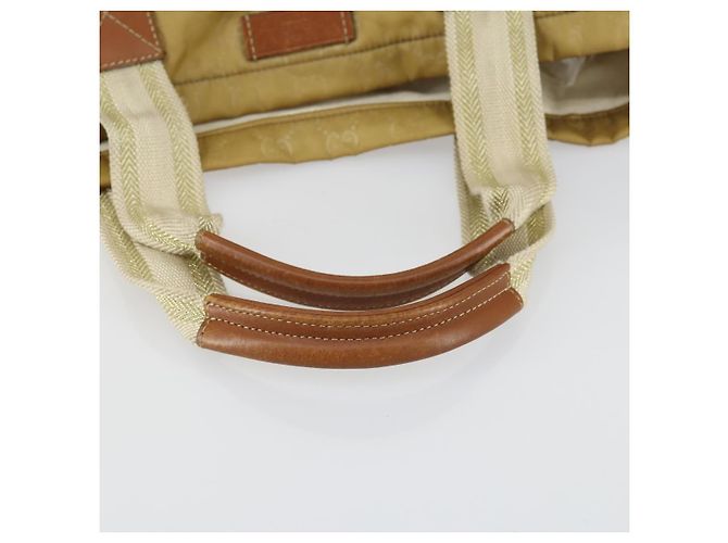 Borsa a mano GG Canvas Gucci in nylon beige 189669 Auth ti3521 - vista 7
