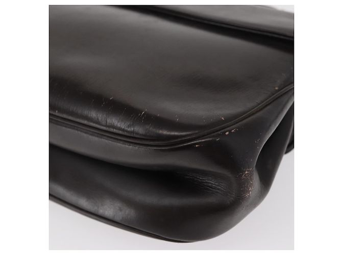 Borsa a mano in tela Trotter Christian Dior in pelle marrone e oro Auth 156377 - vista 16
