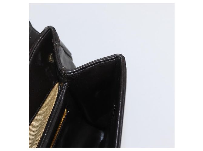 Borsa a mano in tela Trotter Christian Dior in pelle marrone e oro Auth 156377 - vista 18