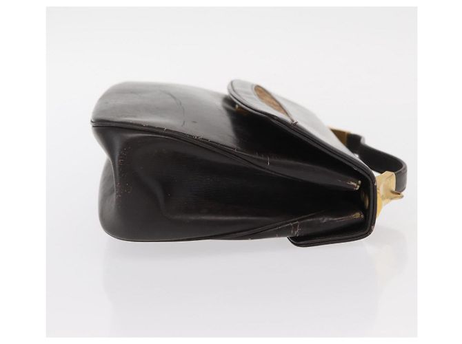 Borsa a mano in tela Trotter Christian Dior in pelle marrone e oro Auth 156377 - vista 3