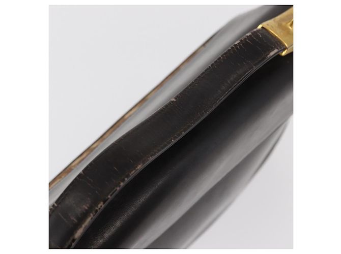 Borsa a mano in tela Trotter Christian Dior in pelle marrone e oro Auth 156377 - vista 8