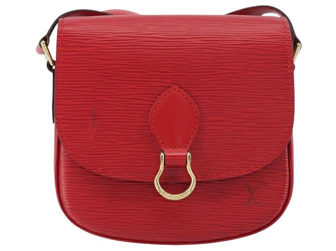 LOUIS VUITTON Epi Saint Cloud PM Shoulder Bag Red M52217 LV Auth 156355 - view 13
