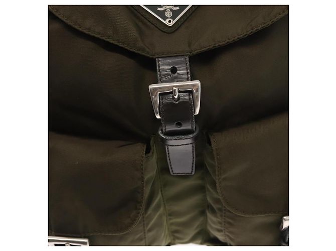 PRADA Rucksack aus Nylon grün silber authentisch kk575 - Ansicht 10