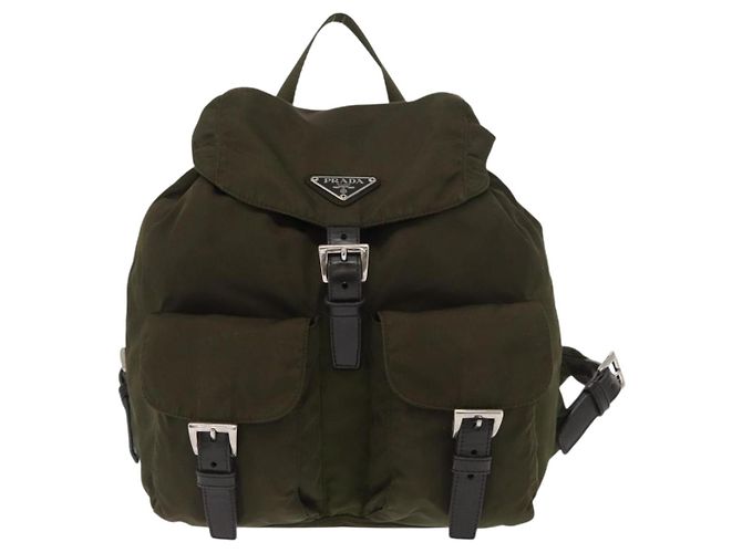 PRADA Rucksack aus Nylon grün silber authentisch kk575 - Ansicht 13