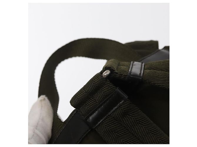 PRADA Rucksack aus Nylon grün silber authentisch kk575 - Ansicht 14
