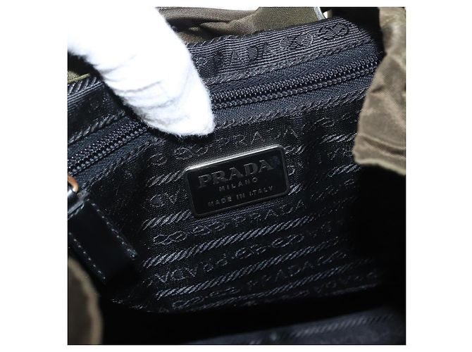 PRADA Rucksack aus Nylon grün silber authentisch kk575 - Ansicht 23