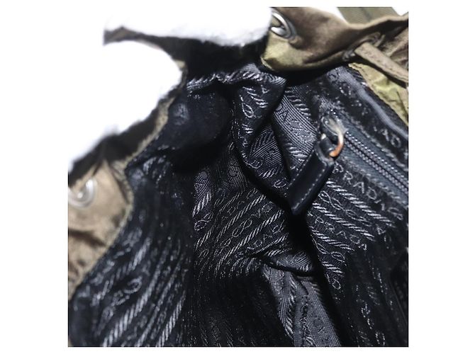 PRADA Rucksack aus Nylon grün silber authentisch kk575 - Ansicht 25