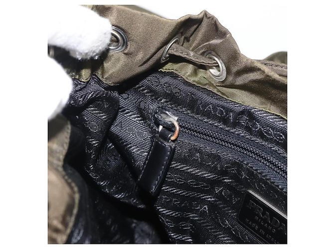 PRADA Rucksack aus Nylon grün silber authentisch kk575 - Ansicht 26