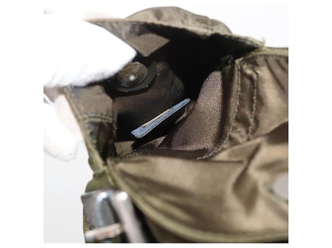 PRADA Rucksack aus Nylon grün silber authentisch kk575 - Ansicht 28