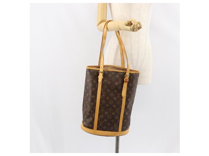LOUIS VUITTON Borsa a Spalla Monogram Bucket GM M42236 LV Auth 156566 Monogramma - vista 25
