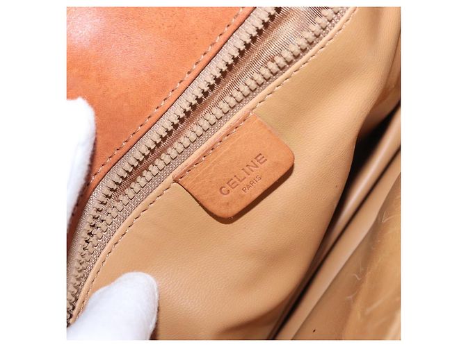 Céline Bolsa de Ombro em Lona Macadam CELINE em Couro PVC Marrom Dourado Auth 156446 - vista 20