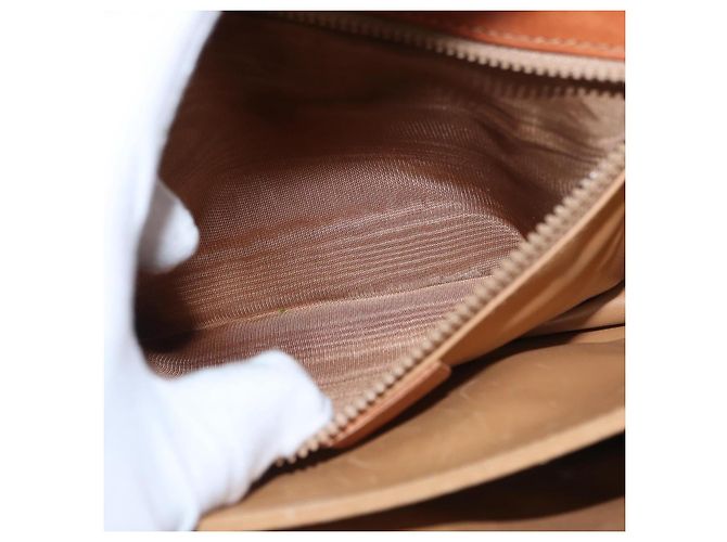 Céline Bolsa de Ombro em Lona Macadam CELINE em Couro PVC Marrom Dourado Auth 156446 - vista 25