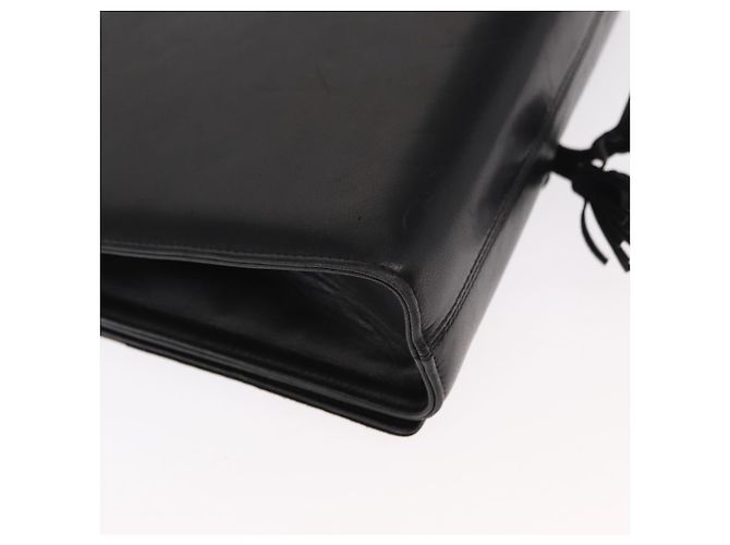 Borsa a Spalla Gancini in Pelle Suede Nera e Oro Auth 156462 di Salvatore Ferragamo Nero D'oro - vista 15