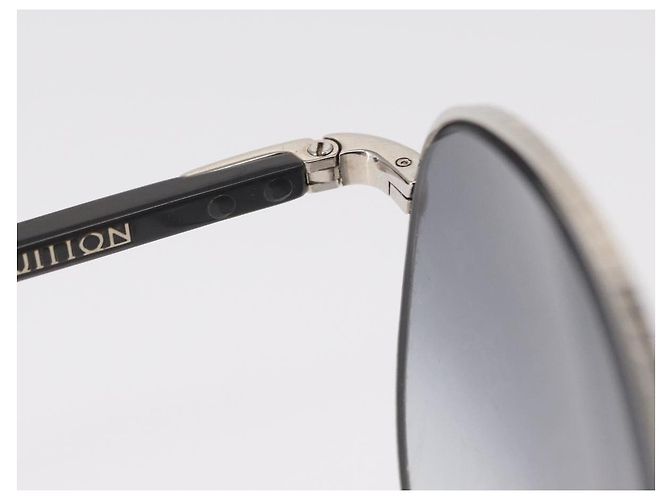 OCCHIALI DA SOLE CONSPIRATION LOUIS VUITTON metallo Argento LV Auth 159184 - vista 10
