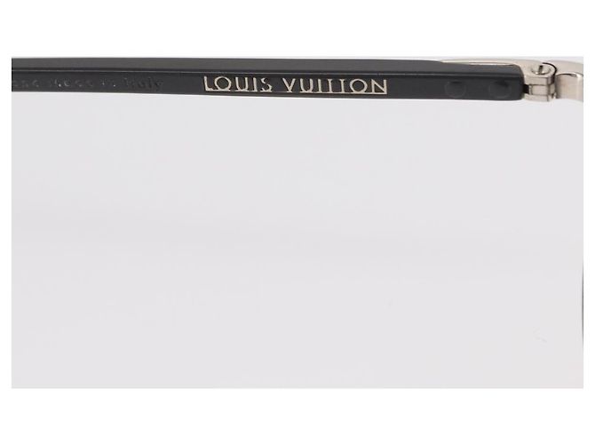 OCCHIALI DA SOLE CONSPIRATION LOUIS VUITTON metallo Argento LV Auth 159184 - vista 14