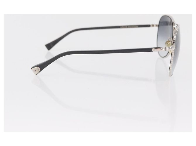 OCCHIALI DA SOLE CONSPIRATION LOUIS VUITTON metallo Argento LV Auth 159184 - vista 5