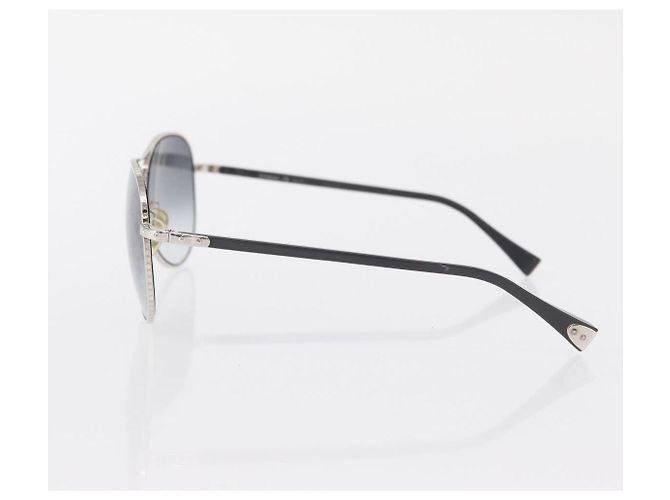 OCCHIALI DA SOLE CONSPIRATION LOUIS VUITTON metallo Argento LV Auth 159184 - vista 6